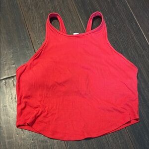 Red Athletic Tank Top with built in bra